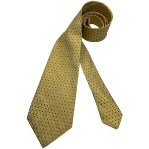 ERVÉ JACQUES Gold/Burgundy Geometric Silk LUXURY Tie ITALY